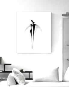 Grafika 40x50 cm wykonana ręcznie 3617564 art krystyna siwek obraz do salonu, czarno biała