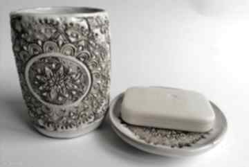 Orientalny ceramika eva art rękodzieło, mydelniczka z gliny, dekoracja łazienki, użytkowa