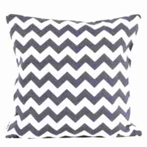 Poduszka zygzak navy blue 40x40cm majunto, chevron