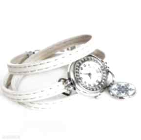 bransoletka śnieżynka: idealny prezent zegarki gala vena zegarek, ekologiczna, skóra, beż