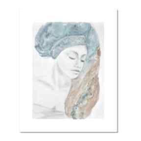 Raisa, ręcznie malowany aleksandrab akwarela, rysunek, portret, kobieta, obraz