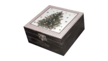 Pomysł co pod choinkę! Herbaciarka drewniana pudełka decofimo tani, modny, świąteczny