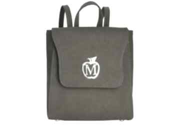 Manzana - oliwkowy plecak, vintage, ekoskóra, klasyczny, wygodny, torebka