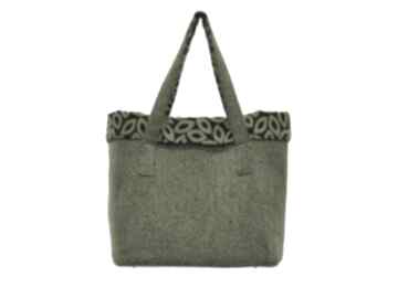 0001 zielona torba damska ręki shopper bag dzień woodpecker