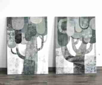 Zestaw obrazów 100x70 cm - gabriela krawczyk obraz, na płótnie, drzewo, abstrakcja, nowoczesny