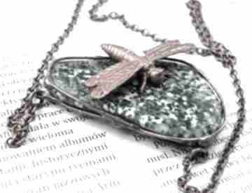naszyjnik ważka: jaspis amulet kamień: wisiorek z łańcuszkiem, pomysł