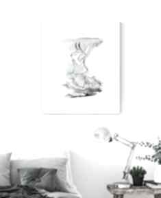 Grafika 40x50 cm wykonana ręcznie, 3278882 art krystyna siwek obraz do salonu, czarno biała