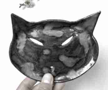 Ceramiczna mydelniczka "black cat" ceramika ceramystiq studio polskie rzemiosło, polska