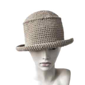Szydełkowy typu z surowej i poliestru kapelusze alba design kapelusz, cylinder, na lato
