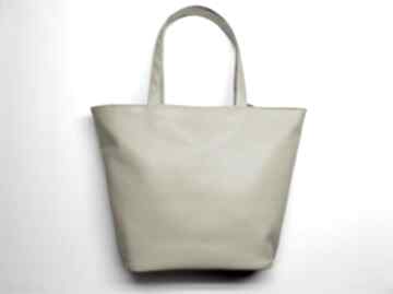 Pomysł co pod choinkę! Shopper bag łódka - beż na ramię torebki niezwykle elegancka, nowoczesna