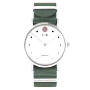Zegarek - japonia zielony, nylonowy zegarki yenoo, pasek, dla nastolatki, niego, prezent