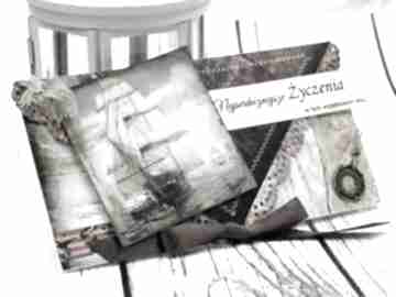 Kopertówka męska - scrapbooking kartki shiraja morze, żaglowiec, mężczyzny