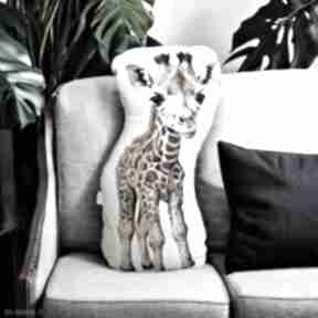 Poduszka żyrafka z żyrafą, ozdobna do salonu przytulanka dla dziecka uszyciuch