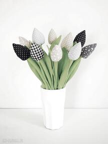 dekoracje jobuko tulipany, bawełniane, bukiet, kwiaty, z materiału, wiosna
