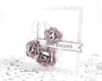 z różami scrapbooking vairatka handmade ślub, wesele, kartka, ślubna, róże