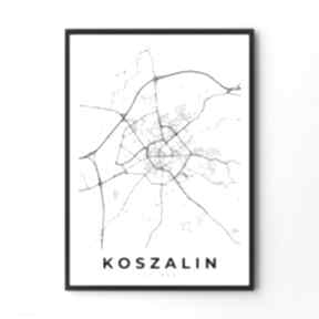 format A4 miast hogstudio plakat, plakaty, mapa, koszalin, koszalina