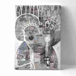 Obraz - wydruk 60x90 cm szamanka gabriela krawczyk, na płótnie, kobieta, portret