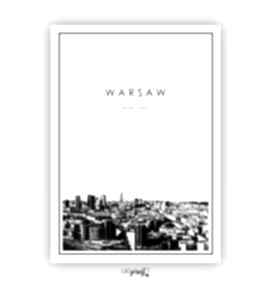 Iii A3 warsaw lag print grafika, poster, plakat, warszawa, panorama, prezent