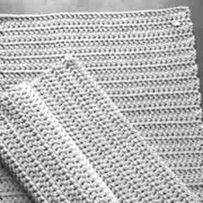 Dywan ze sznurka bawełnianego jasny szary 80x120 cm nitkowe love, chodnik, sznurek, szydełko