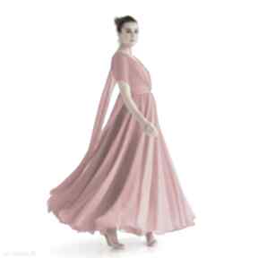 Sukienka 26 ss 2021 paweł kuzik zwiewna, rozkloszowana, obfita, szyfonowa, elegancka