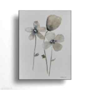 Kwiatki formatu 12,5x18 cm paulina lebida akwarela, kwiaty