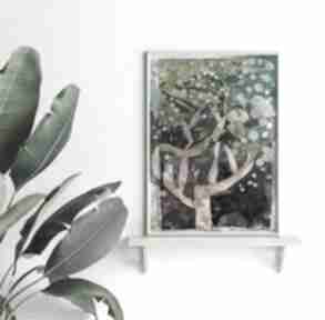 Plakat 30x40 cm - drzewo deszczowe II plakaty creo, wydruk, grafika - natura, botaniczny
