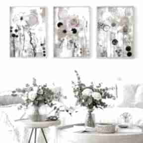 50x70 cm tryptyk kwiaty set87 plakaty raspberryem plakatów, na ścianę - salonu zestaw