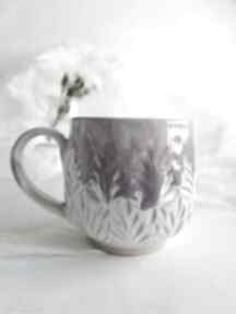Kubek ceramiczny fioletowy 2 ceramika kate maciukajc, filiżanka do herbaty, prezent handmade