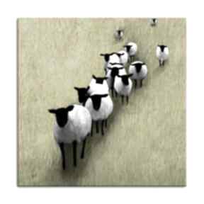 Obraz do salonu drukowany na płótnie owce wypasie 02666 ludesign gallery abstrakcja, zwierzęta