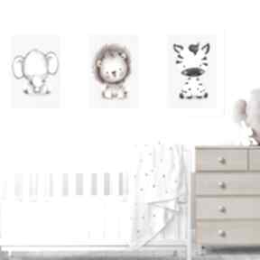 Zestaw plakatów noworodek obrazki do pokoju dziecka dla dziewczynek, plakaty na ścianę