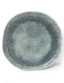 Dekoracyjny talerz w turkusie ceramika ana turkusowy, ceramiczny, ozdobny artystyczny
