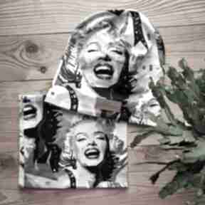 i marilyn monroe go deco czapka, komin, zestaw, bawełna, unisex