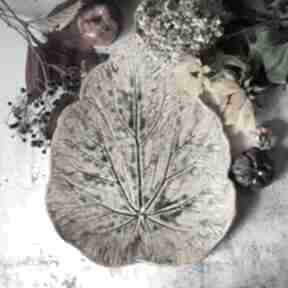 Patera XXL w oryginalnej kolorystyce ceramika badura ceramiczna, liść, jesienny, dekoracje