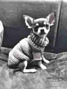 sweterek dla - merynosek wool love wełna z merynosów, wełniane ubranko, pure merino, psa