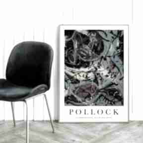 Pollock composition with pouring - format 50x70 cm plakaty hogstudio plakat, jackson sztuka