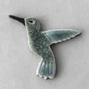 Pomysł na prezent święta! Koliber broszka ceramiczna kopalnia ciepla skandynawski, minimalizm