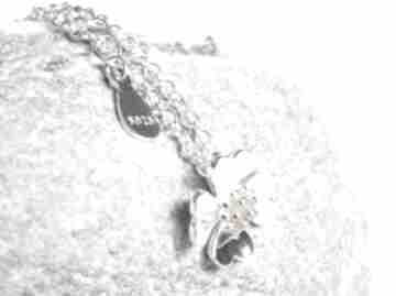 Delikatny srebrny naszyjnik czterolistna koniczynka na szczęście naszyjniki silvella, srebro