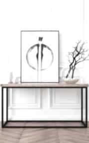 czarno biała, plakat 50x70, minimalizm art krystyna siwek obrazy, duża abstrakcja, obraz