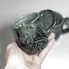 Mały kubek z koniem - sztorm 250 ml kubki azul horse ceramika na prezent, do herbaty