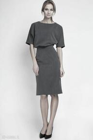 suk123 grafit sukienki lanti urban fashion ołówkowa, wyszczuplająca, kobieca, elegancka