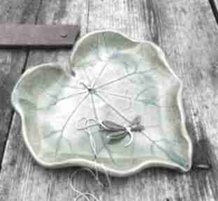 Ceramiczny talerzyk, serce c711 ceramika shiraja, na prezent, podstawka biżuterię, malwa