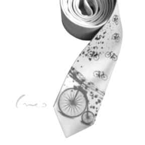 Krawat z nadrukiem - bicykl
