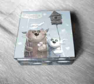 Czekamy na wiosnę szkatułka pudełka marina czajkowska koty, 4mara, prezent