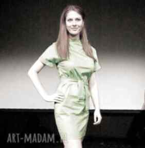 Green dress 42 paweł kuzik sukienka, zieleń, bawełna, wiosna, lato, moda