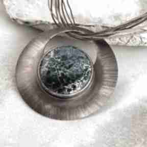 w c1181 artseko z jaspisem, jaspis cesarski, okrągły naszyjnik, niebieskim kamieniem