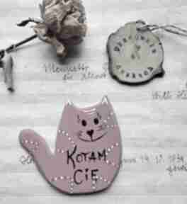 Różowy miłosny magnes no 1 magnesy pracownia na deskach kot, miłość, prezent, walentynki