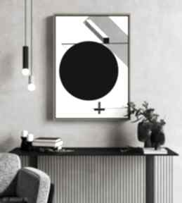 Modern czarno biały - format 40x50 cm hogstudio plakat, plakaty, do domu, geometryczny