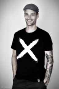Koszulka czarna x - męska la czapa kabra t-shirt, bluzka, minimal
