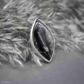 Niezwykły pietersite pierścionek "mahtan" branicka art srebrny, rozmiar regulowany, obrączka