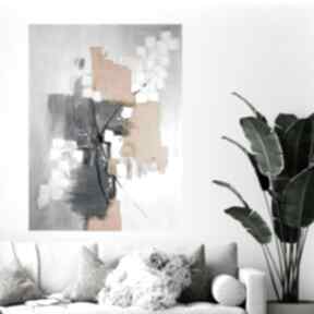 "przestrzeń i czas" obraz 60x80 cm margo art do salonu, abstrakcyjny, z energią, z fakturą